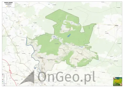 Mapa gminy Wiązownica